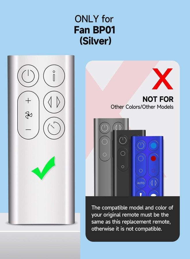 ZWP Replacement Remote Control fit for Dyson BP01 Pure Cool Me Personal Purifying Fan(Silver) - Image 3